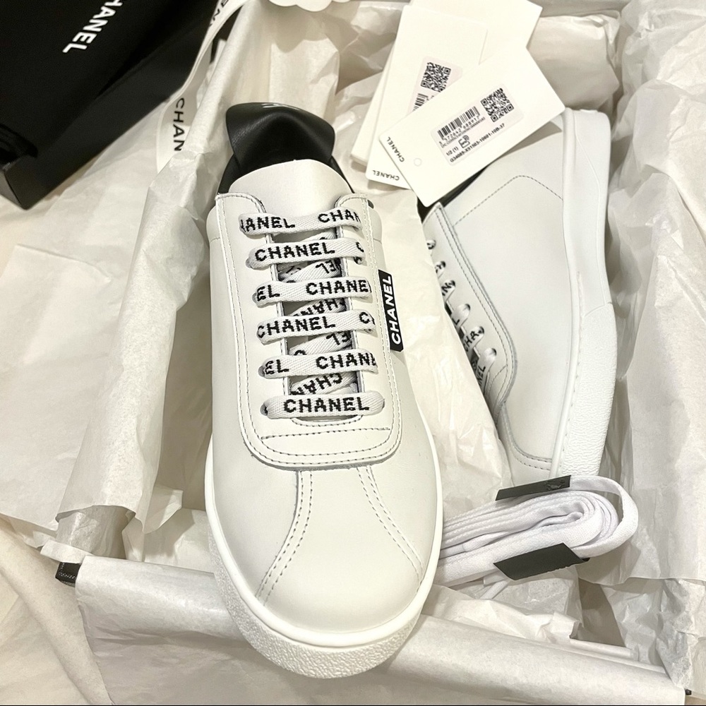 Chanel White Sneakers Size 37